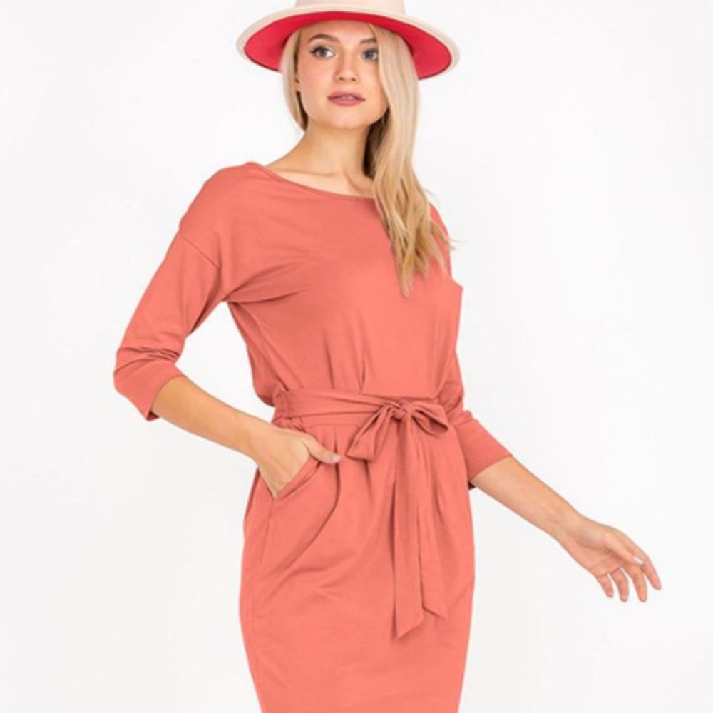 Belted Cotton Dress